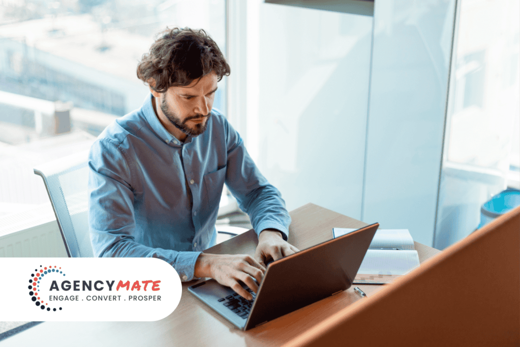 business man on laptop